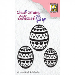 Nellie's Choice - Silhouet Clear Stamps Easter Eggs 