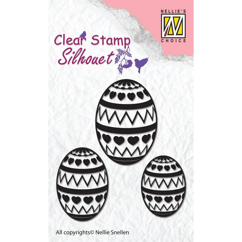 Nellie's Choice - Silhouet Clear Stamps Easter Eggs 