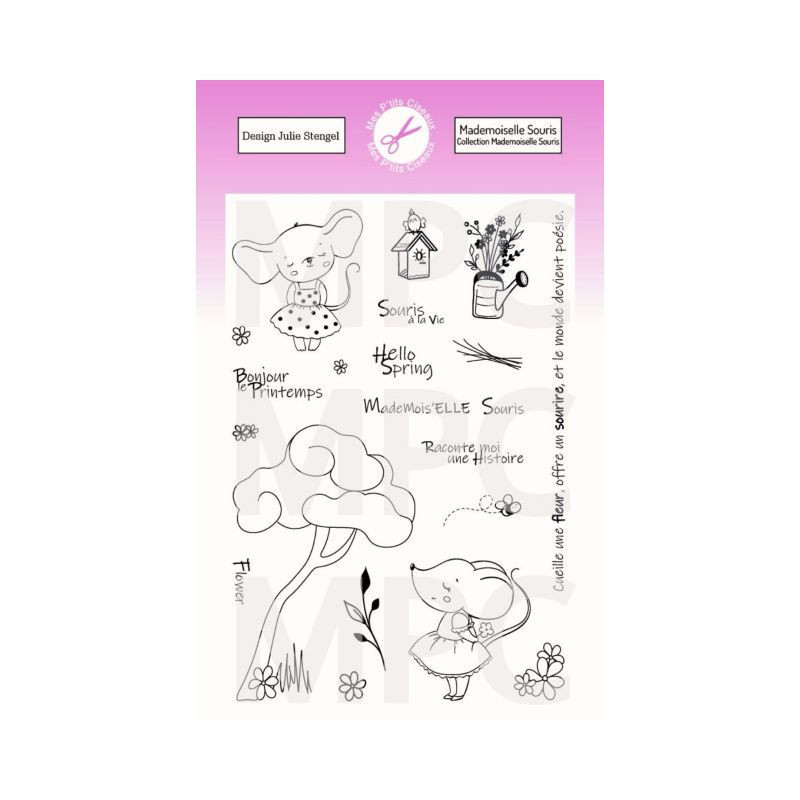 Tampons planche Mademoiselle Souris - Mes Ptits Ciseaux 