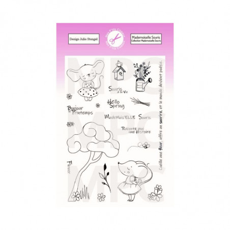 Tampons planche Mademoiselle Souris - Mes Ptits Ciseaux 