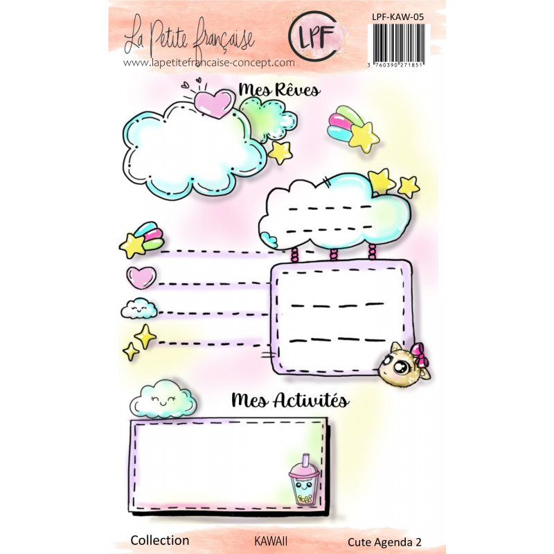 Tampon clear : Collection Kawaii - Cute agenda 2- La Petite Francaise 
