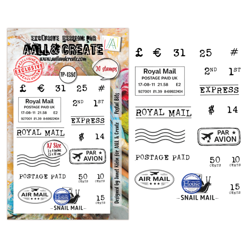 Tampon Clear - 1380 - Postal Bits - AALL and Create 