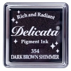 Tsukineko Delicata : Mini encreur Brown Shimmer 