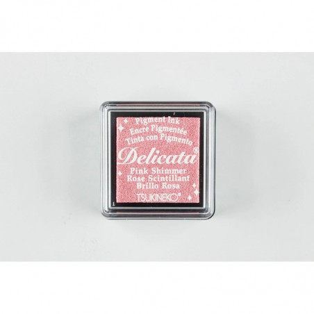 Tsukineko Delicata : Mini encreur Pink Shimmer 