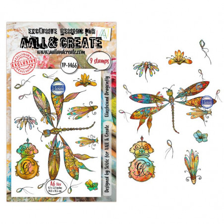 Tampon Clear - 1466 - Glassbound Dragonfly - AALL and Create 