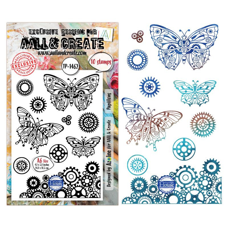 Tampon Clear - 1462 - Papillons - AALL and Create 
