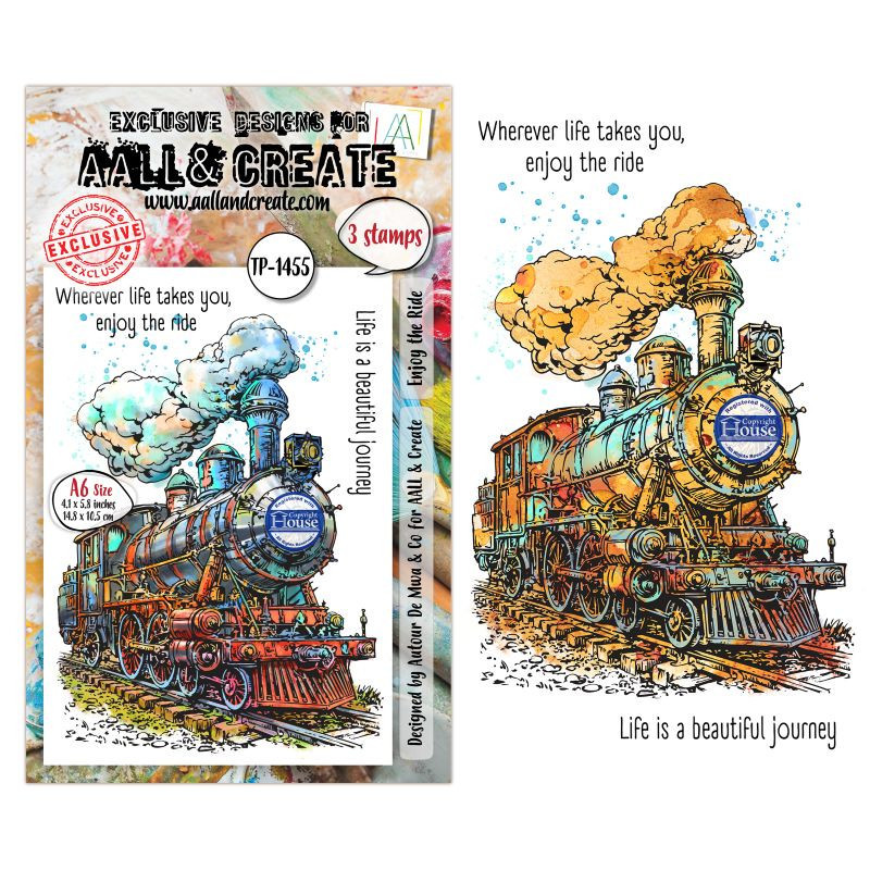 Tampon Clear - 1455 - Enjoy the Ride - AALL and Create 