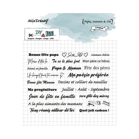 Tampon clear : Papa, Maman et cie - DIY and Cie 