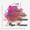 Duo die-tampon clear : Papa, Maman - DIY and Cie 