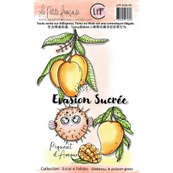 Tampon clear : Collection Sunset et Paillettes - Globinou le poisson globe- La Petite Francaise 