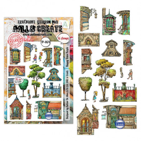Tampon Clear - 1474 - Happy Town People - AALL and Create 
