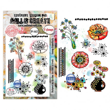 Tampon Clear - 1477 - Funny Coquelicots - AALL and Create 
