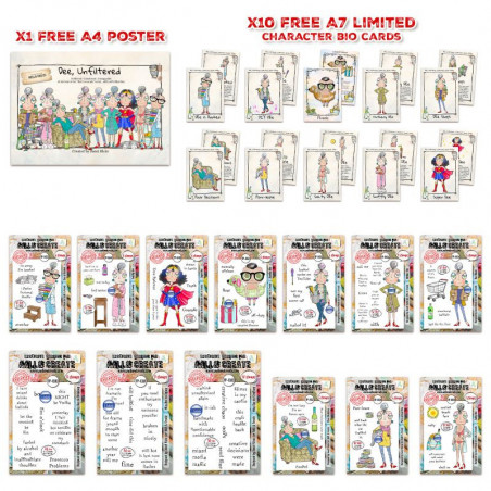 Janet Klein Miss Dee Stamp Bundle - AALL and Create 