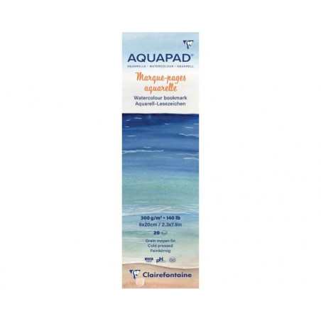 Bloc Marque-pages aqua 6x20 20F 300g 