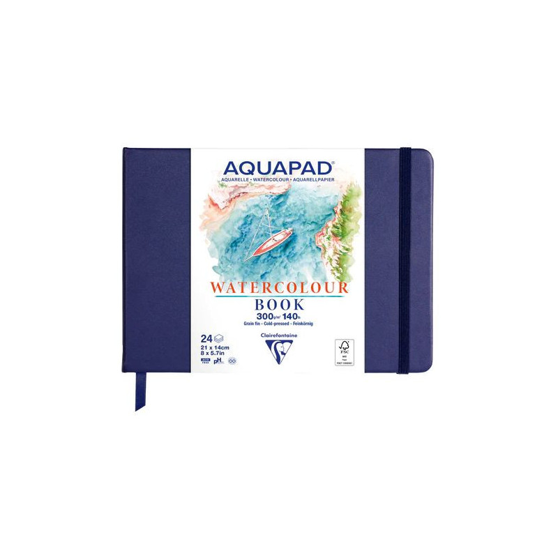 Carnet Rigide Aquapad 21x14 24F 300g GF 