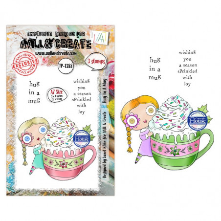 Tampon Clear - 1388 - Hug In A Mug - AALL and Create 