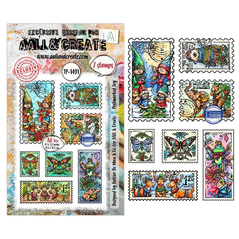 Tampon Clear - 1491 - Postmarked Joy - AALL and Create 