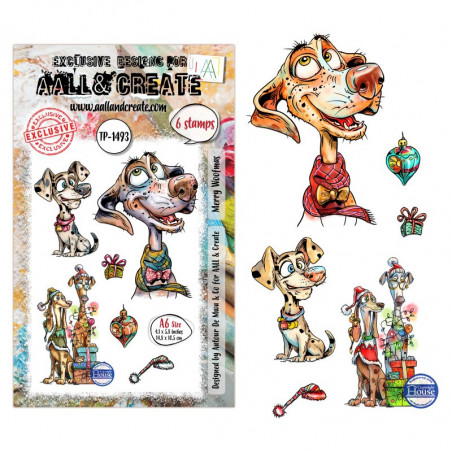 Tampon Clear - 1493 - Merry Woofmas - AALL and Create 