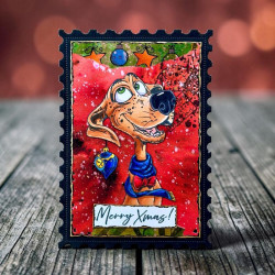 Tampon Clear - 1493 - Merry Woofmas - AALL and Create 
