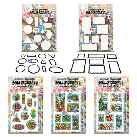 Pack Postage Christmas Shapes - AALL and Create 