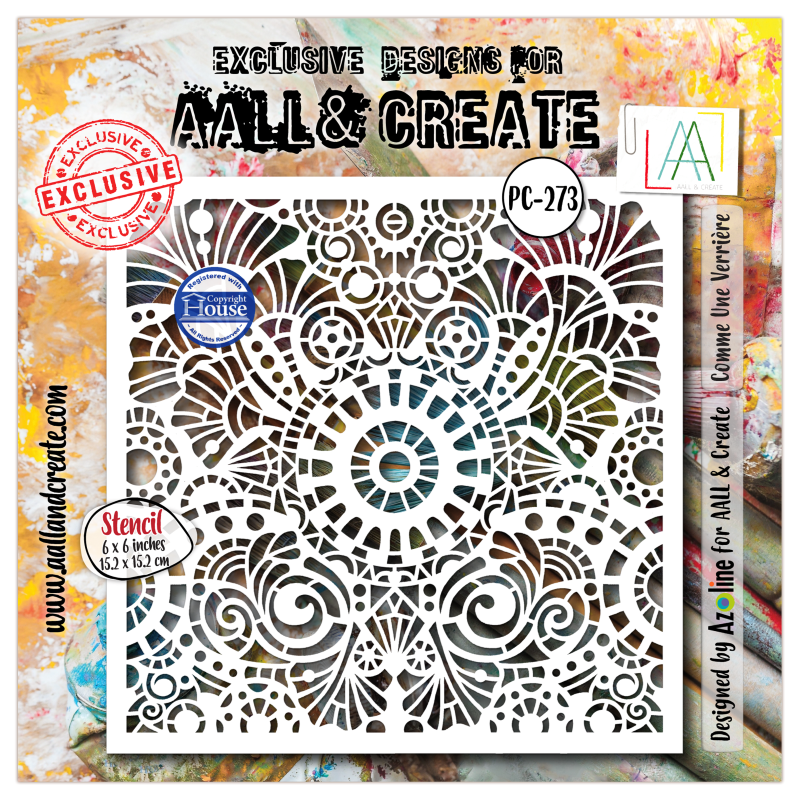 Stencil 273 - Comme Une Verrière - AALL & Create 
