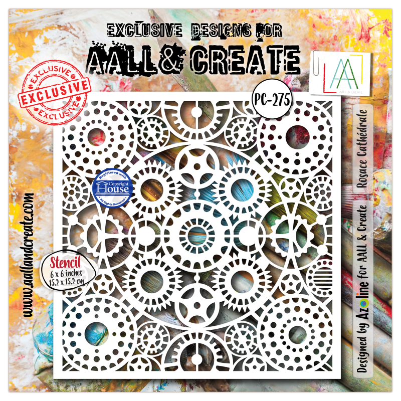 Stencil 275 - Rosace Cathédrale - AALL & Create 
