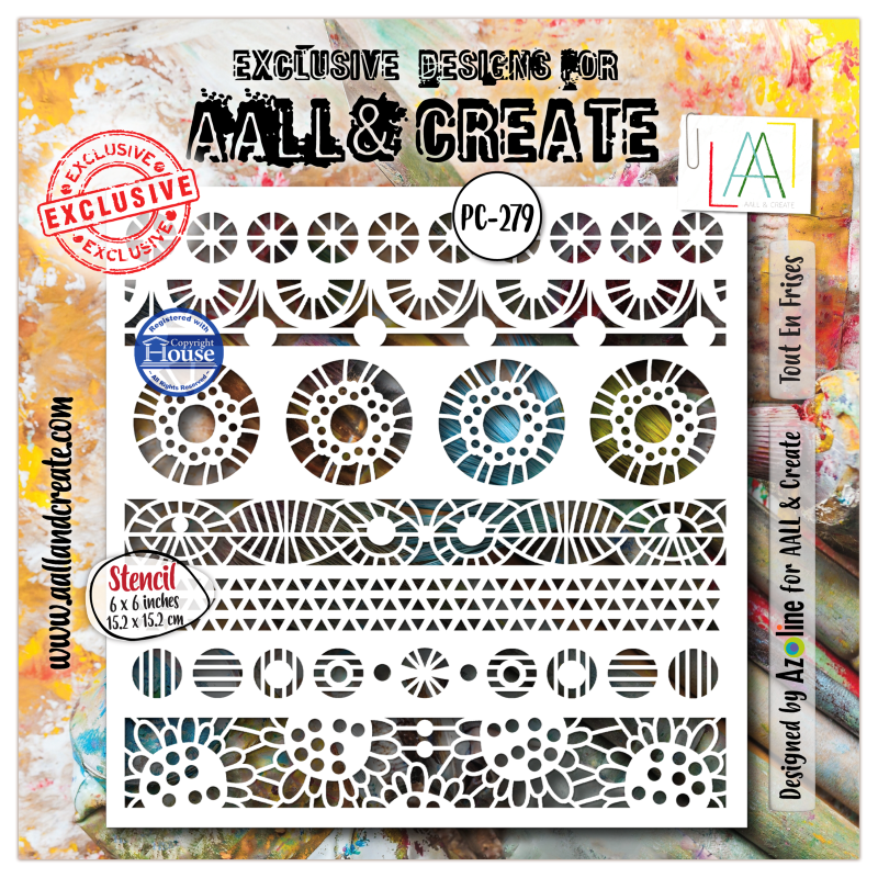 Stencil 279 - Tout En Frises - AALL & Create 