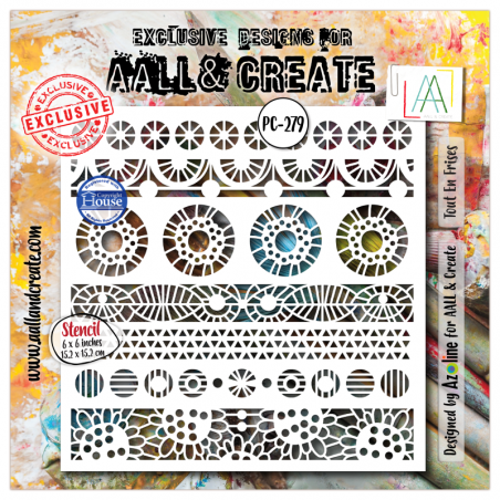 Stencil 279 - Tout En Frises - AALL & Create 