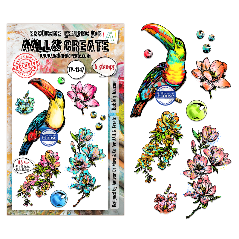 Tampon Clear - 1347 - Bubbly Toucan - AALL & Create 
