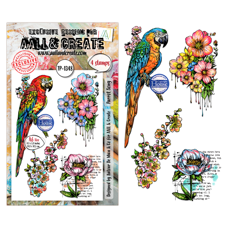 Tampon Clear - 1348 - Parrot Song - AALL & Create 