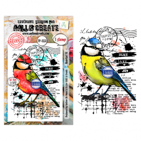 Tampon Clear - 1351 - Hearted Tit - AALL & Create 