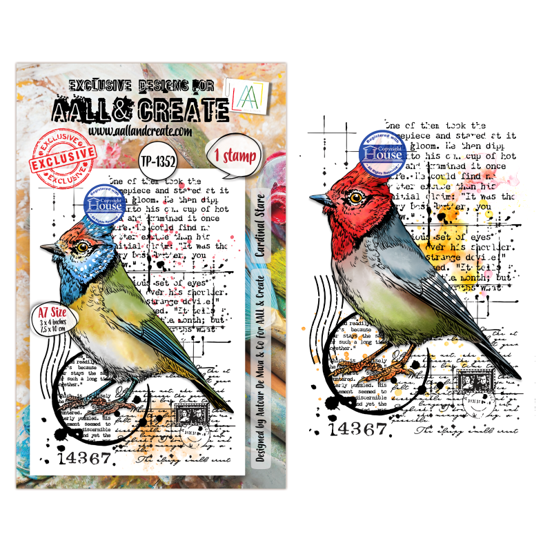 Tampon Clear - 1352 - Cardinal Stare - AALL & Create 