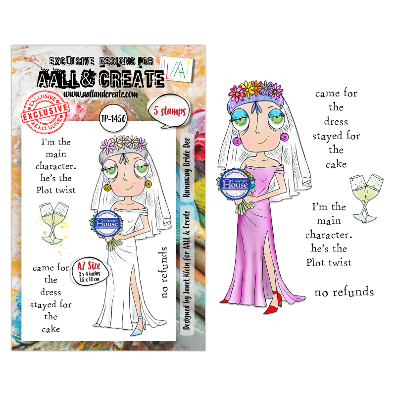 Tampon Clear - 1450 - Runaway Bride Dee - AALL & Create 