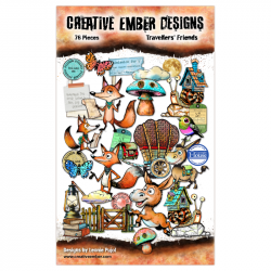 CEDEP002: Travellers' Friends - A6 Ephemera Die-Cuts - Creative Ember Designs 