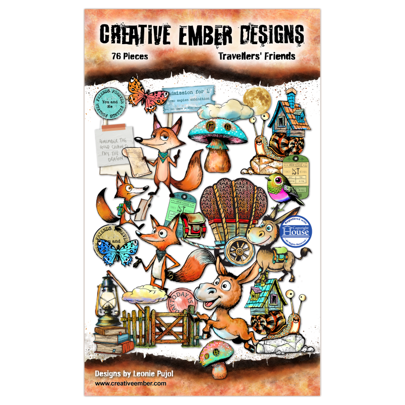 CEDEP002: Travellers' Friends - A6 Ephemera Die-Cuts - Creative Ember Designs 