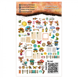 CEDEP003: Lost Luggage - A6 Ephemera Die-Cuts - Creative Ember Designs 