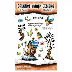 CEDTP0012: Slow Down - A6 Stamp Set - Creative Ember Designs 