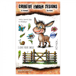 CEDTP0014: Go Kick - A6 Stamp Set - Creative Ember Designs 