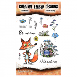 CEDTP0015: Feelin' Foxy - A6 Stamp Set - Creative Ember Designs 