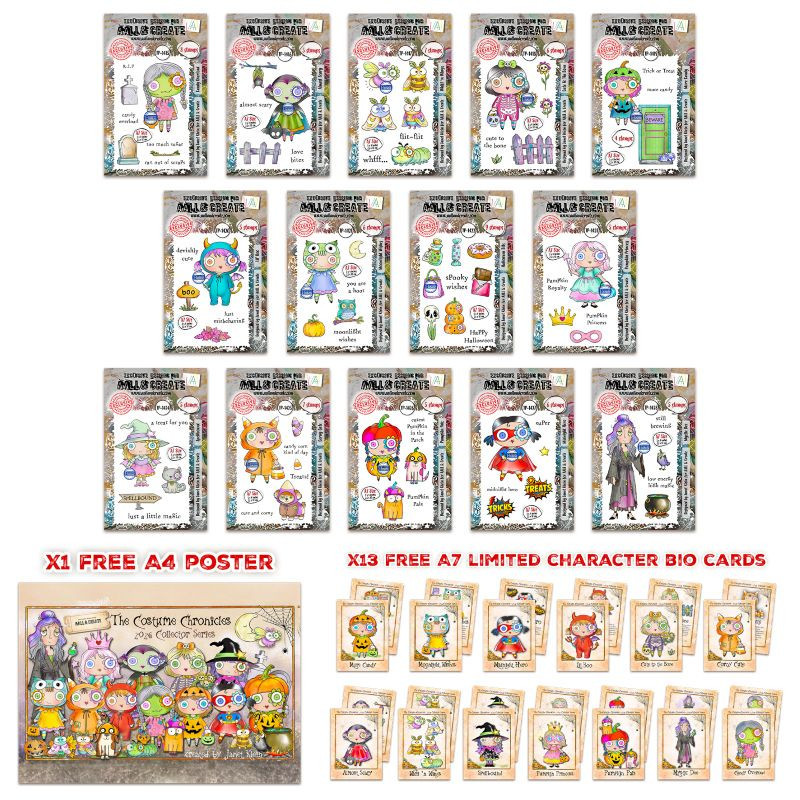 Janet Klein Costume Chronicles Stamp Bundle - AALL and Create 
