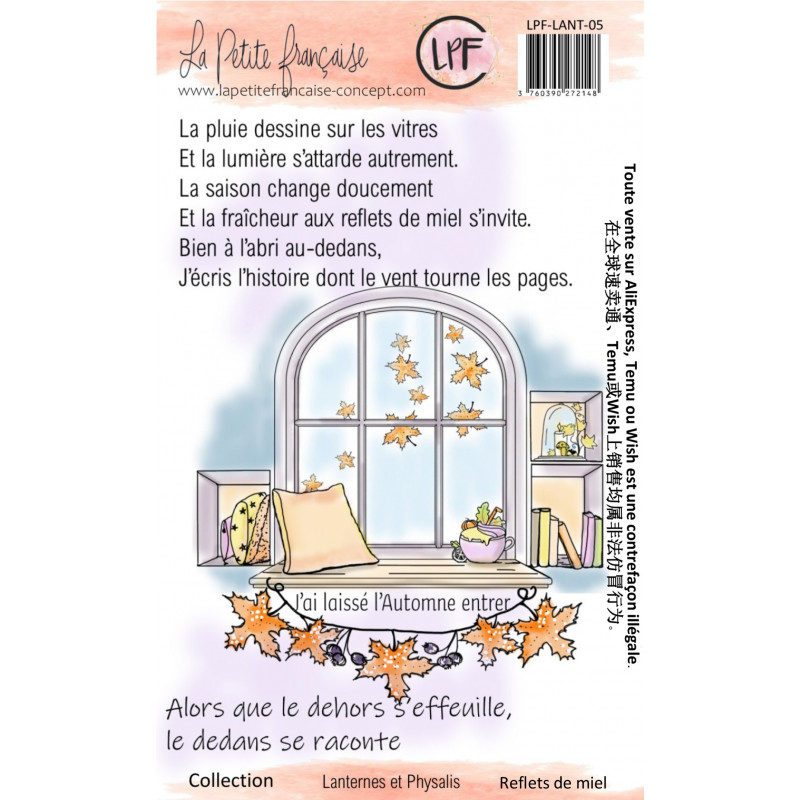 Tampon clear : Collection Lanternes et Physalis - Reflets de miel- La Petite Francaise 
