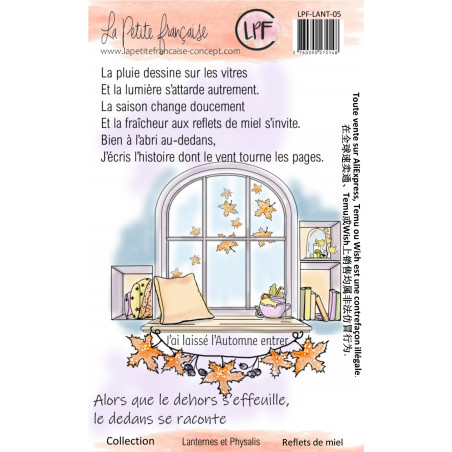 Tampon clear : Collection Lanternes et Physalis - Reflets de miel- La Petite Francaise 