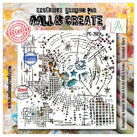 Stencil 280 - Encoded Stars - AALL and Create 