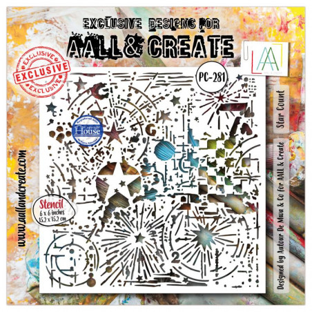 Stencil 281 - Star Count - AALL and Create 