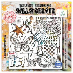 Stencil 283 - Butterfly Code - AALL and Create 